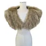 Cape en fourrure Viking médiévale femme - Beige