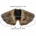 Cape en fourrure Viking médiévale femme