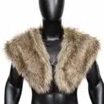 Cape en fourrure Viking médiévale homme - Beige